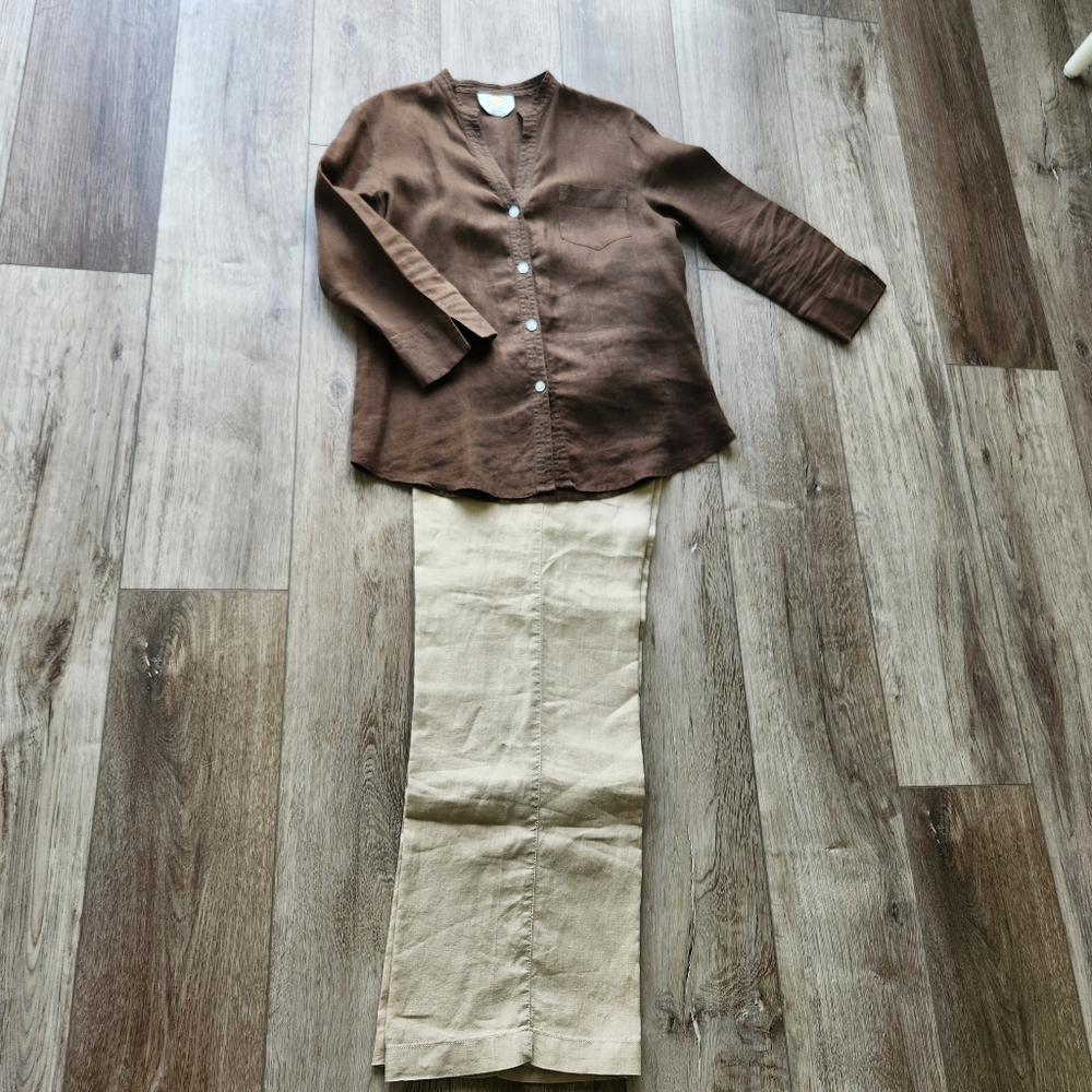 TALBOTS Linen Blose